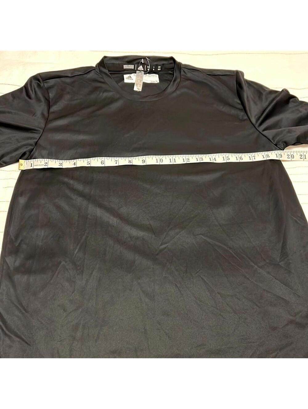 Adidas Climalite Black Crew Neck Performance Tee Men's Medium - Picture 4 of 6